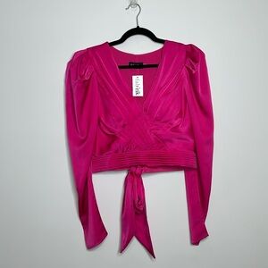 Fab’rik Pink Low Cut top with the back tie
